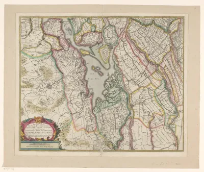 Kaart van een deel van Zuid-Holland