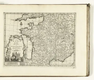 Kaart van Frankrijk, 1726