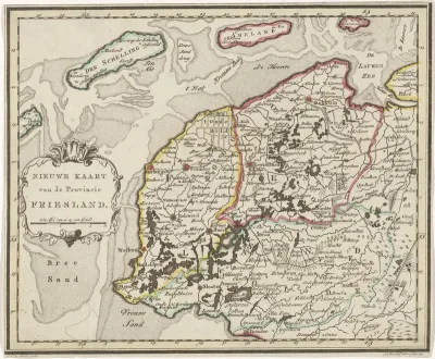 Kaart van Friesland