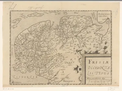 Kaart van Friesland en Groningen