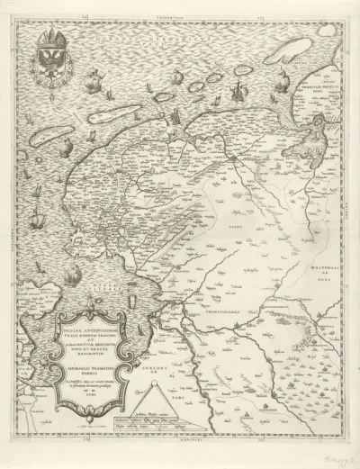 Kaart van Friesland, Groningen, Drenthe en Overijssel