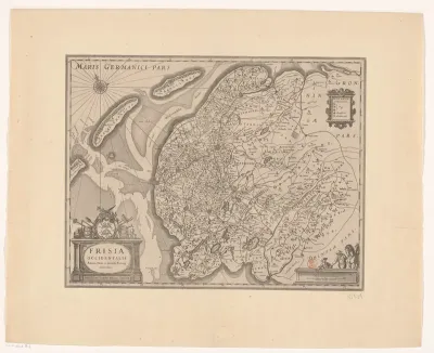 Kaart van Friesland, Vlieland, Terschelling en Ameland