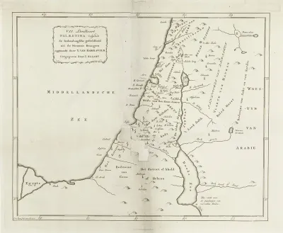 Kaart van gedeelte van Palestina