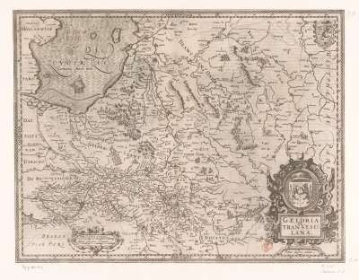 Kaart van Gelderland en Overijssel