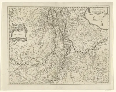 Kaart van Gelderland en Zutphen