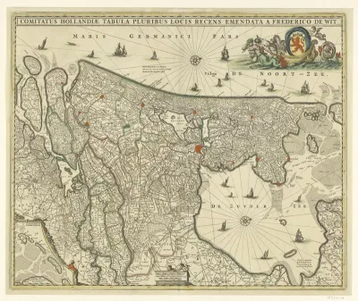 Kaart van graafschap Holland