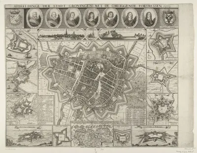 Kaart van Groningen, 1652