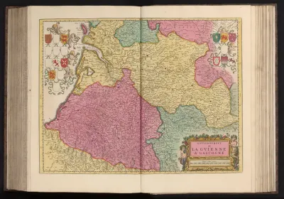 Kaart van Guyenne en Gascogne