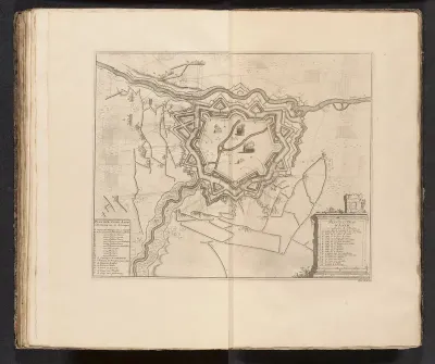 Kaart van het beleg van Ath, 1706