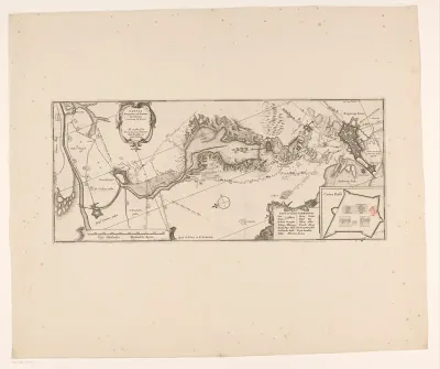 Kaart van het beleg van Bergen op Zoom, 1622