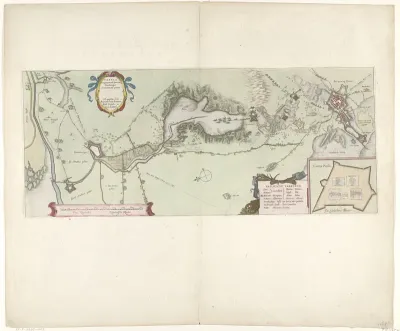 Kaart van het beleg van Bergen op Zoom, 1622