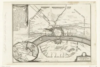 Kaart van het beleg van Bonn, 1703