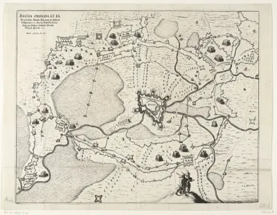 Kaart van het beleg van Breda, 1624-1625