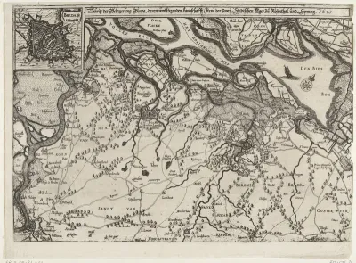 Kaart van het beleg van Breda, 1625