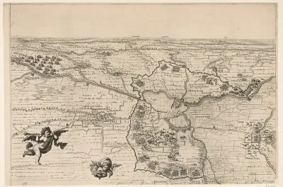 Kaart van het beleg van Diksmuide, 1647