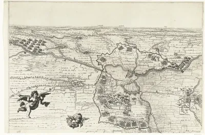 Kaart van het beleg van Diksmuide (bovenblad), 1647