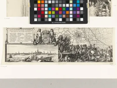 Kaart van het beleg van Diksmuide (onderblad), 1647