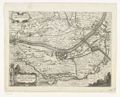 Kaart van het beleg van Gennep, 1641