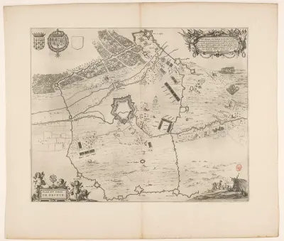 Kaart van het beleg van Heusden door de Fransen, 1639