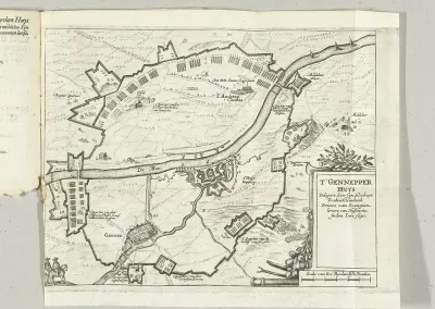 Kaart van het beleg van Huis te Gennep, 1641