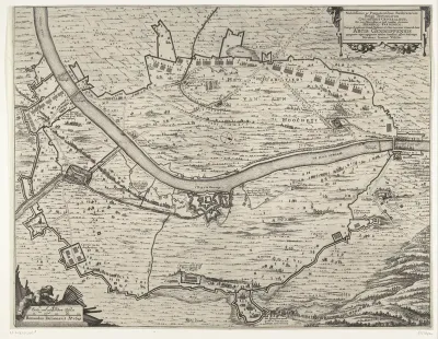 Kaart van het beleg van Huis te Gennep (hoofdblad), 1641