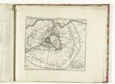 Kaart van het beleg van Rijssel, 1708