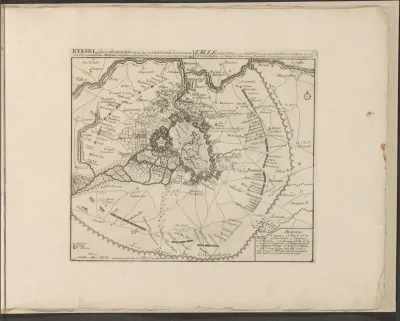 Kaart van het beleg van Rijssel