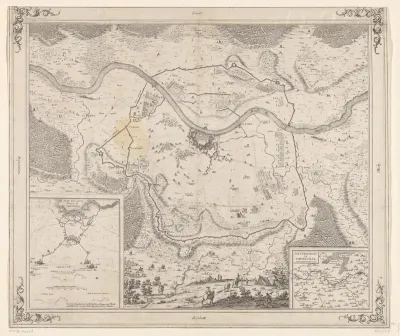 Kaart van het beleg van Thionville, 1643