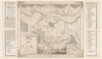 Kaart van het beleg van Thionville, 1643