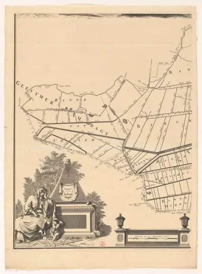Kaart van het dijkgraafschap Drechterland (eerste deel van onder)