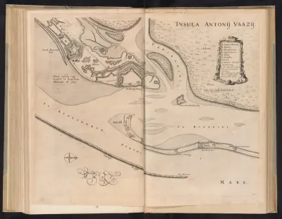 Kaart van het eiland Antonio Vaz, ca. 1636-1644