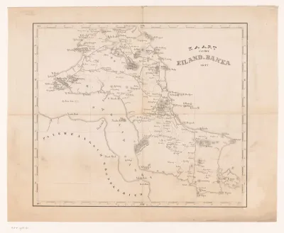 Kaart van het eiland Bangka, 1847