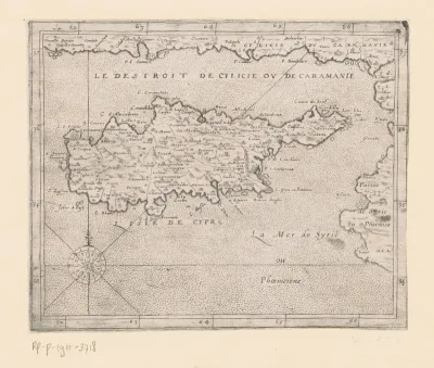 Kaart van het eiland Cyprus