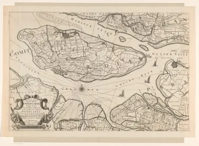 Kaart van het eiland Overflakkee
