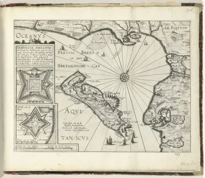 Kaart van het eiland Ré bij La Rochelle, ca. 1627