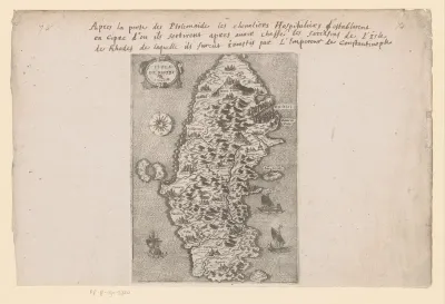 Kaart van het eiland Rhodos