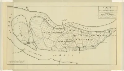 Kaart van het eiland Rozenburg