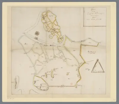 Kaart van het eiland Wieringen en omliggende gebieden