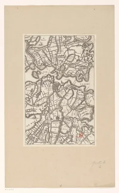 Kaart van het gebied rond Amsterdam