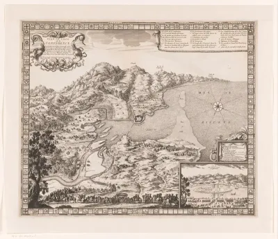 Kaart van het gebied rond het Île des Faisans