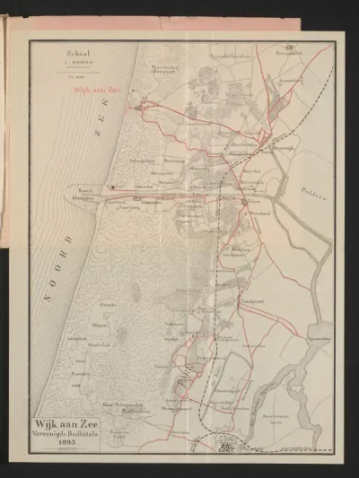 Kaart van het gebied rondom Wijk aan Zee, 1893