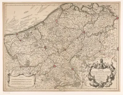 Kaart van het graafschap Vlaanderen