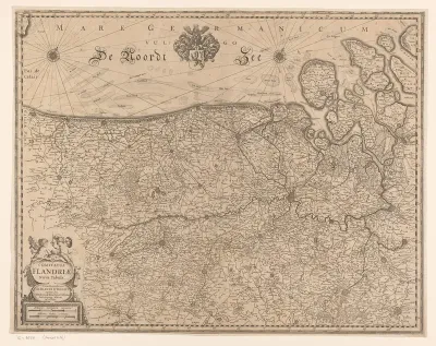 Kaart van het graafschap Vlaanderen
