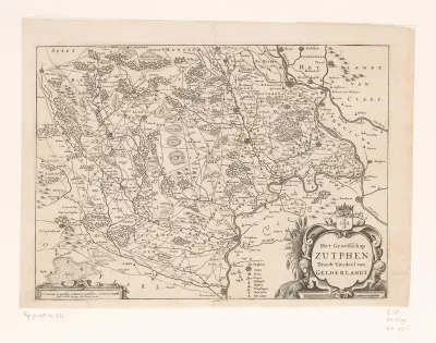 Kaart van het graafschap Zutphen