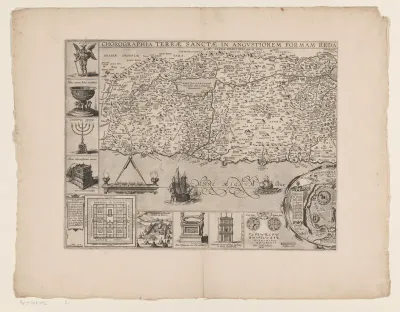 Kaart van het Heilige Land, linkerdeel