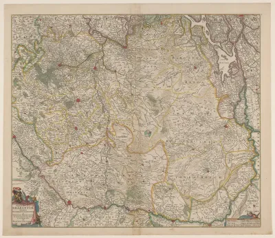 Kaart van het hertogdom Brabant