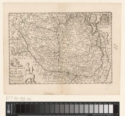 Kaart van het hertogdom Brabant