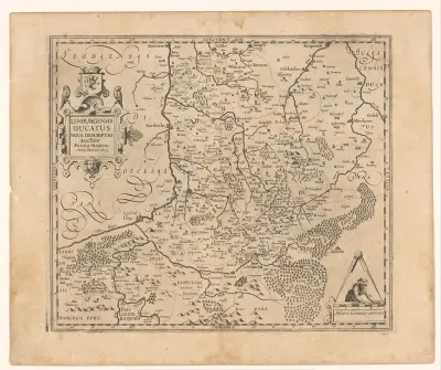 Kaart van het hertogdom Limburg