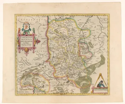 Kaart van het hertogdom Limburg