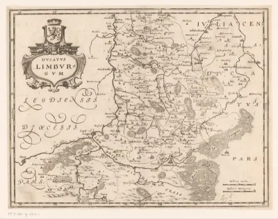 Kaart van het hertogdom Limburg